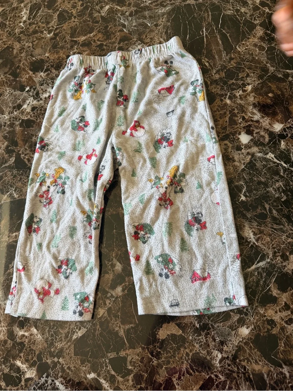 Kids Light Gray Holiday Print Pajama Pants